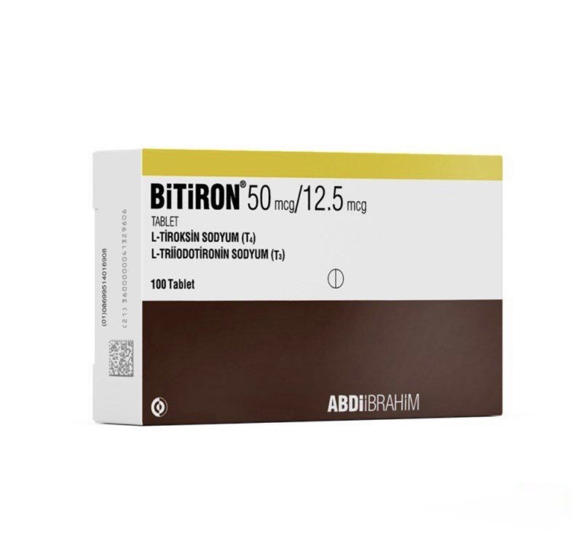 Bitiron – (t3 – Liothyronine 12.5mcg / T4 – Thyroxine 50mcg Mix) – Abdiibrahim Pharma (100 Tablets)
