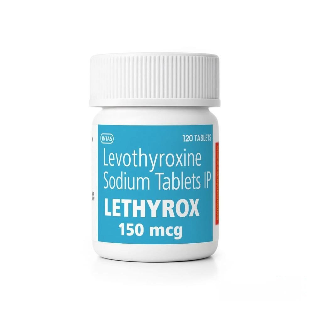 LETHYROX ( LEVOTHYROXINE SODIUM ) – 150MCG PER / TABLET – 120 TABLETS – INTAS