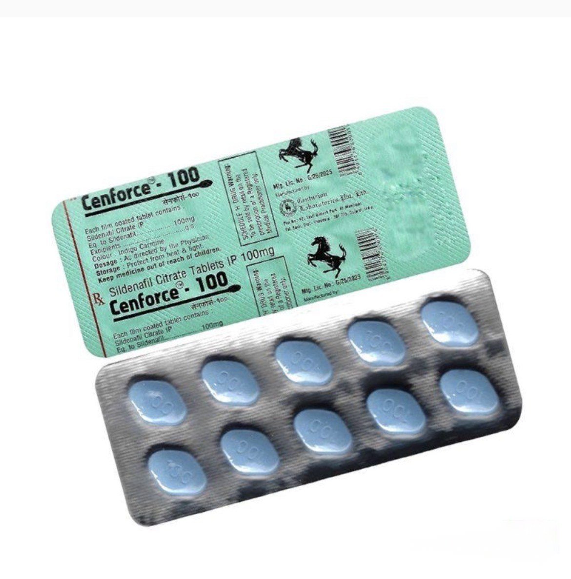 Generic Viagra (sildenafil) 100 mg – (10 Tablets Strip) – Centurion Labs